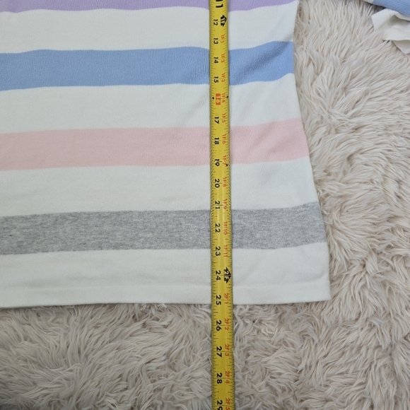 CL🚨 Tommy Hilfiger Pastel Multicolor Striped Sweater Size Small - Picture 5 of 7
